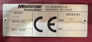 MinuteMan Data Plate Closeup