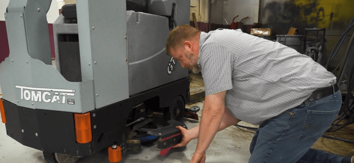 Floor Machine Being Inspected